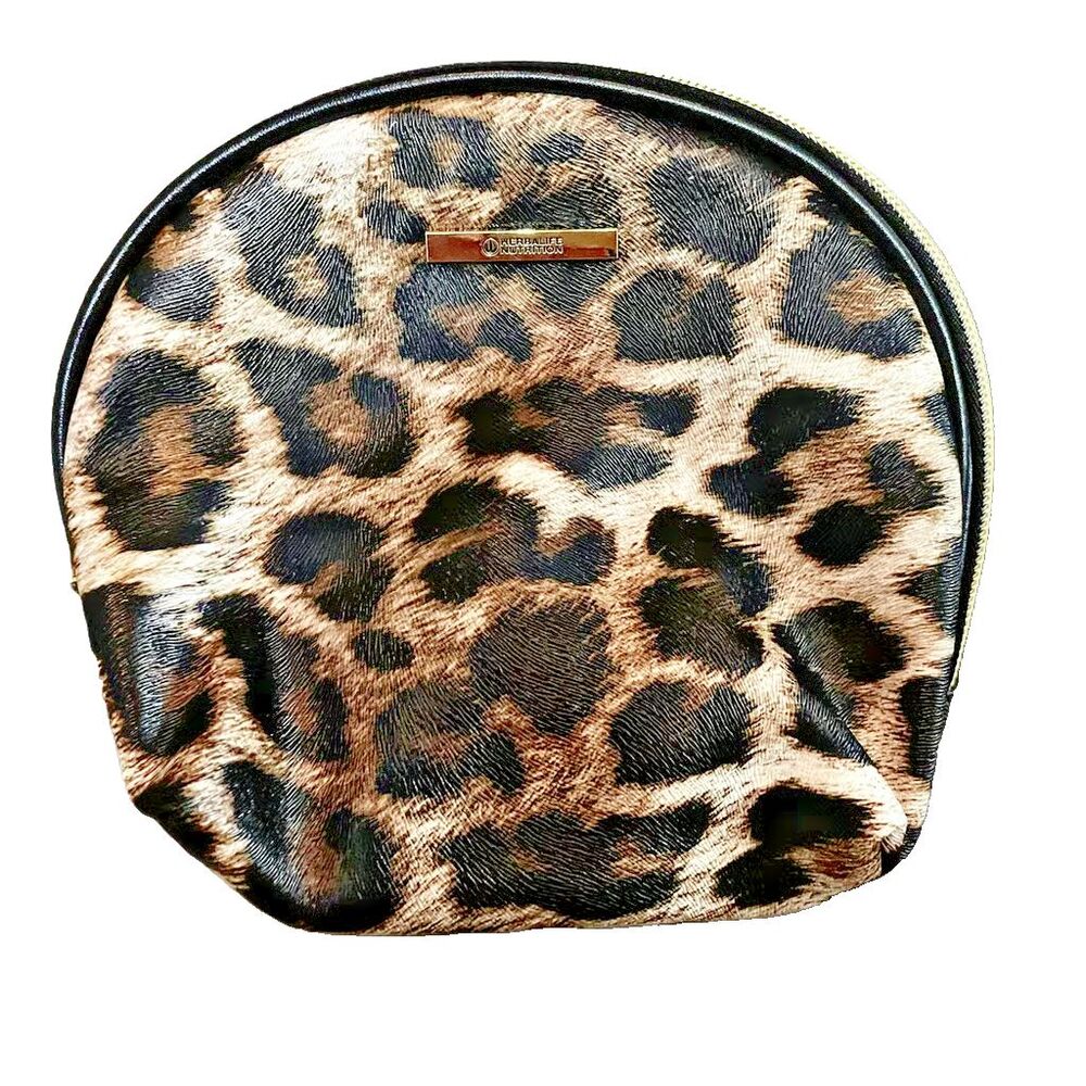 Herbalife Nutrition Fashionable Multi-Purpose Leopard Print Cosmetic Clutch Bag